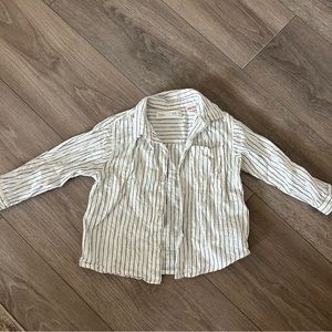 Zara Boys 18-24 month Linen striped button down